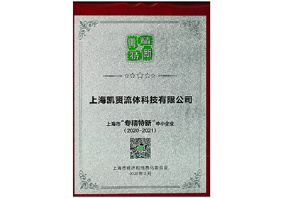 上海市級專精特新企業(yè)證書