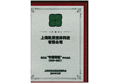 松江區(qū)專精特新證書